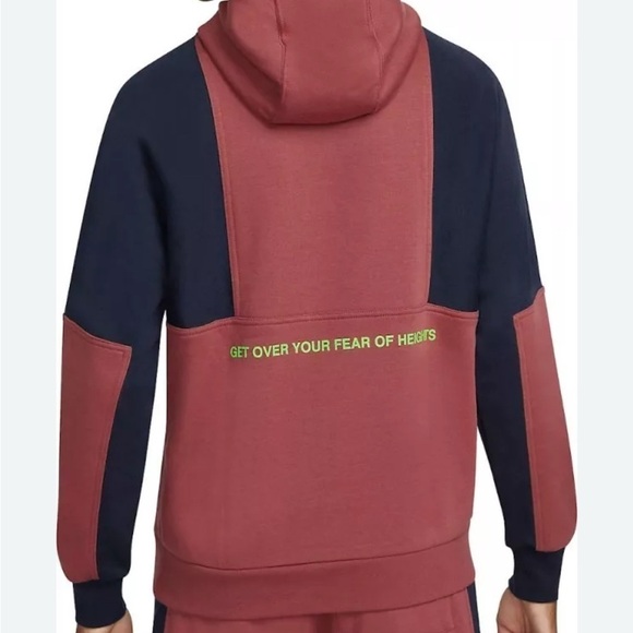 Nike Air Hoodie Mens Medium Pullover Get Over Your Fear of Heights Logo - Picture 2 of 12